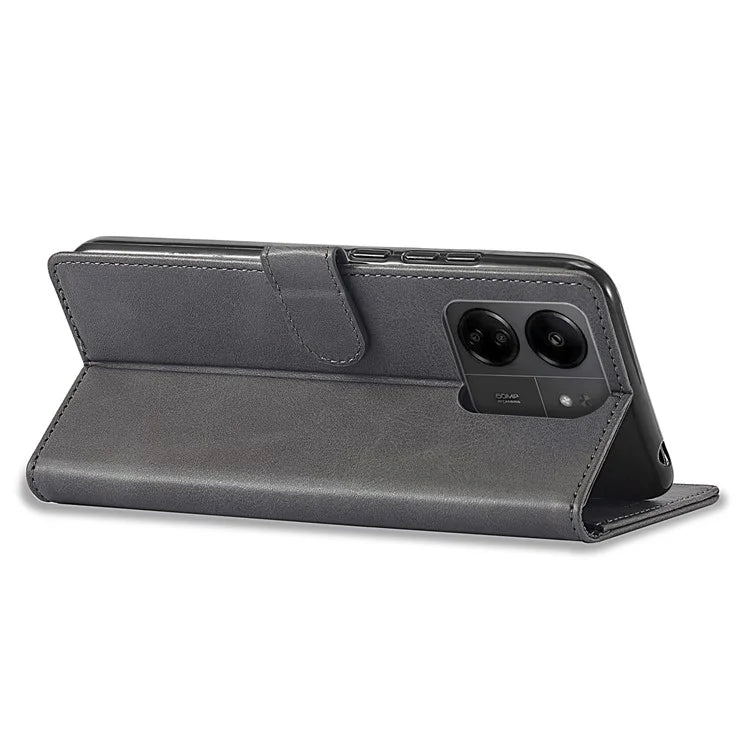 LC.IMEEKE For Xiaomi Redmi 13C 4G / 5G / Poco C65 4G Magnetic Phone Case Calf Texture Leather Wallet Cover