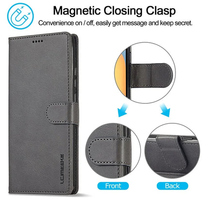 LC.IMEEKE For Xiaomi Redmi 13C 4G / 5G / Poco C65 4G Magnetic Phone Case Calf Texture Leather Wallet Cover