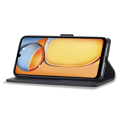 LC.IMEEKE For Xiaomi Redmi 13C 4G / 5G / Poco C65 4G Magnetic Phone Case Calf Texture Leather Wallet Cover