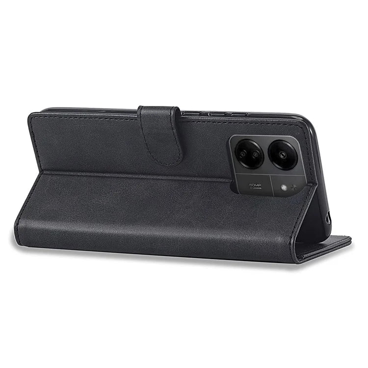 LC.IMEEKE For Xiaomi Redmi 13C 4G / 5G / Poco C65 4G Magnetic Phone Case Calf Texture Leather Wallet Cover