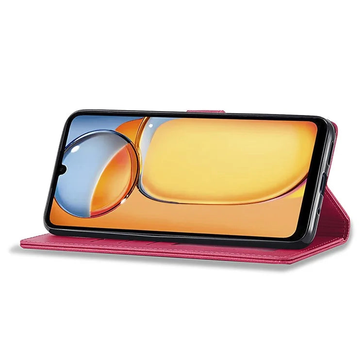 LC.IMEEKE For Xiaomi Redmi 13C 4G / 5G / Poco C65 4G Magnetic Phone Case Calf Texture Leather Wallet Cover