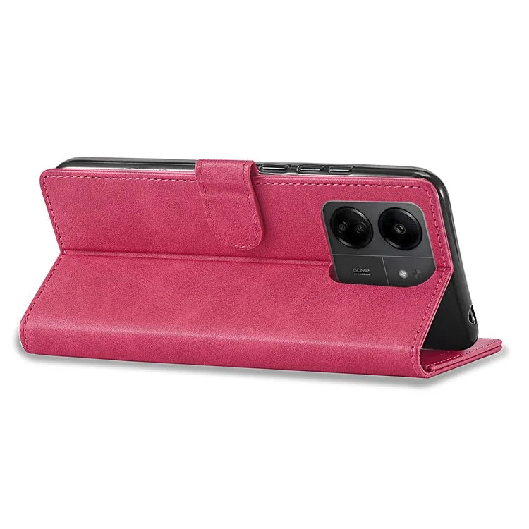 LC.IMEEKE For Xiaomi Redmi 13C 4G / 5G / Poco C65 4G Magnetic Phone Case Calf Texture Leather Wallet Cover