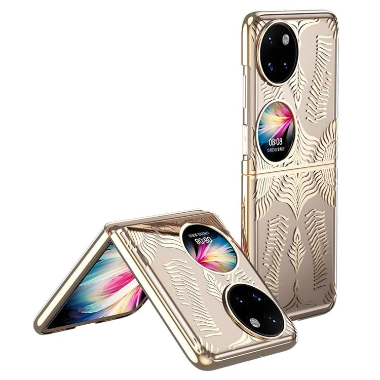 For Huawei Pocket 2 Case Electroplating Frame Wing Design Hard PC Phone Cover