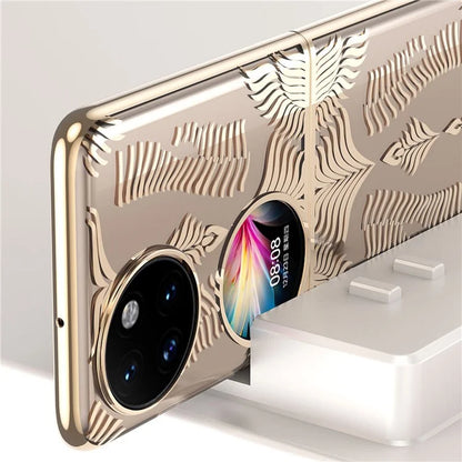 For Huawei Pocket 2 Case Electroplating Frame Wing Design Hard PC Phone Cover
