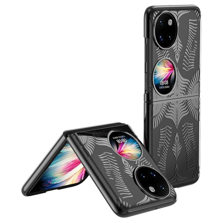 For Huawei Pocket 2 Case Electroplating Frame Wing Design Hard PC Phone Cover