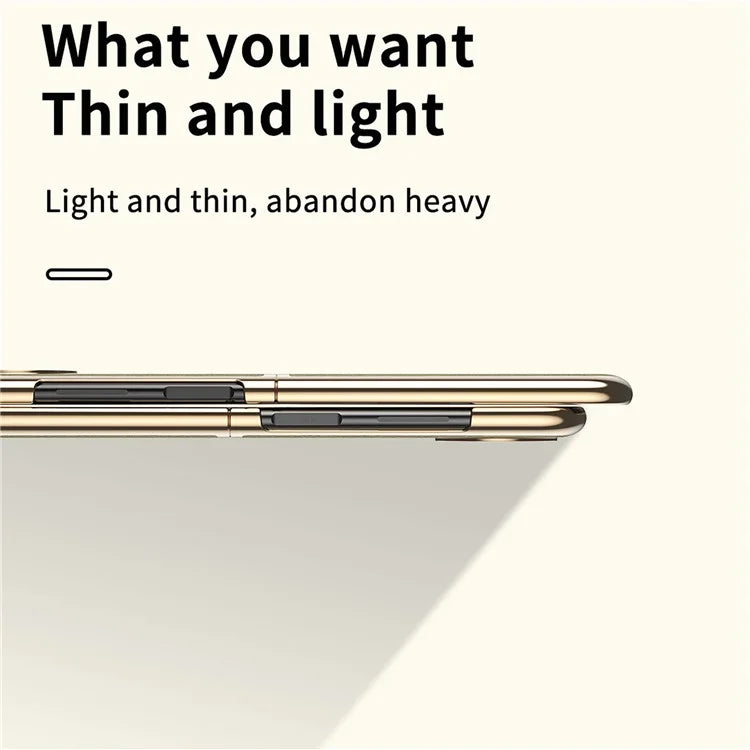 For Huawei Pocket 2 Case Electroplated Frame Textured PU Leather Coated Hard PC Phone Cover