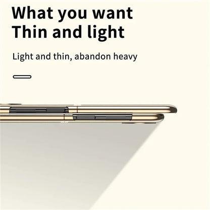 For Huawei Pocket 2 Case Electroplated Frame Textured PU Leather Coated Hard PC Phone Cover
