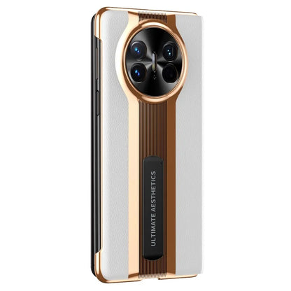 For Huawei Mate X5 Case View Window Litchi Texture Leather Phone Cover with Hidden Kickstand