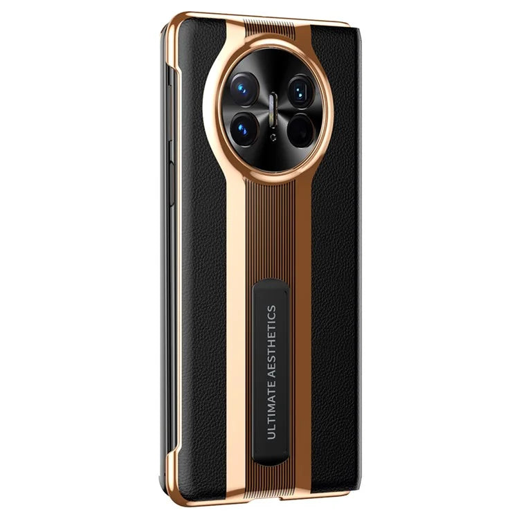 For Huawei Mate X5 Case View Window Litchi Texture Leather Phone Cover with Hidden Kickstand