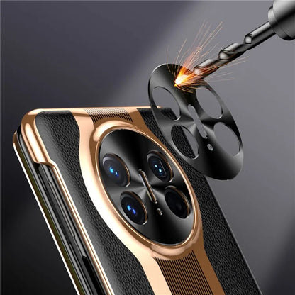 For Huawei Mate X5 Case View Window Litchi Texture Leather Phone Cover with Hidden Kickstand