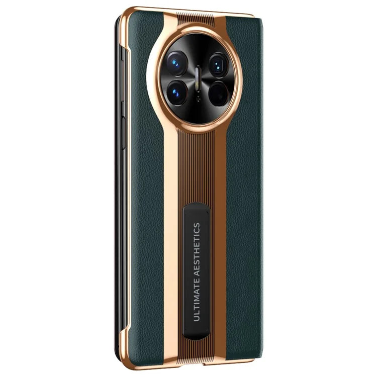 For Huawei Mate X5 Case View Window Litchi Texture Leather Phone Cover with Hidden Kickstand