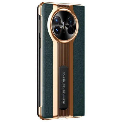 For Huawei Mate X5 Case View Window Litchi Texture Leather Phone Cover with Hidden Kickstand