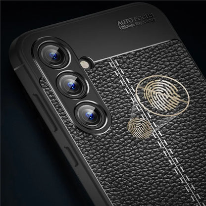For Samsung Galaxy A35 5G Cell Phone Case Litchi Texture Anti-scratch TPU Protective Shell