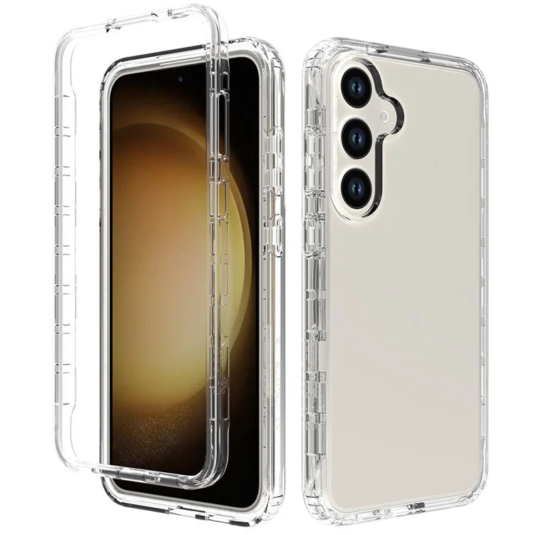 For Samsung Galaxy S24+ Case Anti-drop PC+TPU Clear Gradient Phone Protective Cover