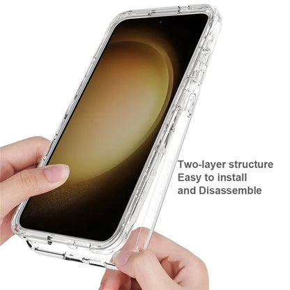 For Samsung Galaxy S24+ Case Anti-drop PC+TPU Clear Gradient Phone Protective Cover