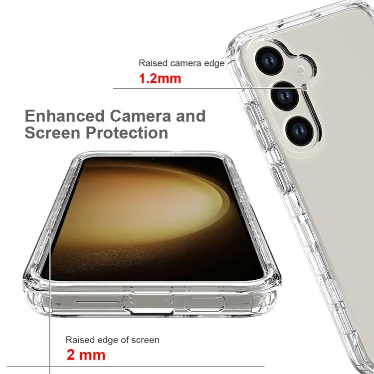 For Samsung Galaxy S24+ Case Anti-drop PC+TPU Clear Gradient Phone Protective Cover