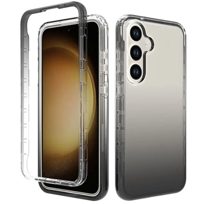 For Samsung Galaxy S24+ Case Anti-drop PC+TPU Clear Gradient Phone Protective Cover