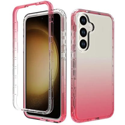 For Samsung Galaxy S24+ Case Anti-drop PC+TPU Clear Gradient Phone Protective Cover