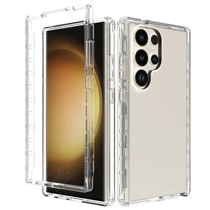 For Samsung Galaxy S24 Ultra Case Drop-resistant PC+TPU Clear Gradient Phone Protective Shell