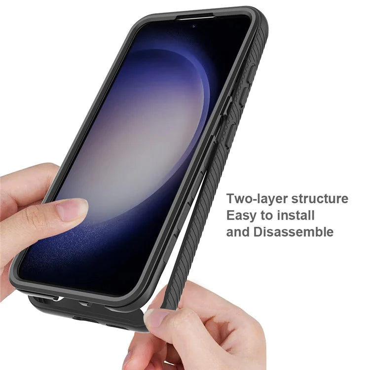 For Samsung Galaxy S24+ Cell Phone Case PC+TPU Protective Shell with Screen Protector