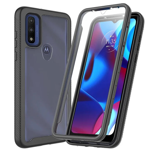 For Motorola Moto G Play (2023) 4G / G Power (2022) / G Pure Case PC+TPU Cover with PET Screen Film