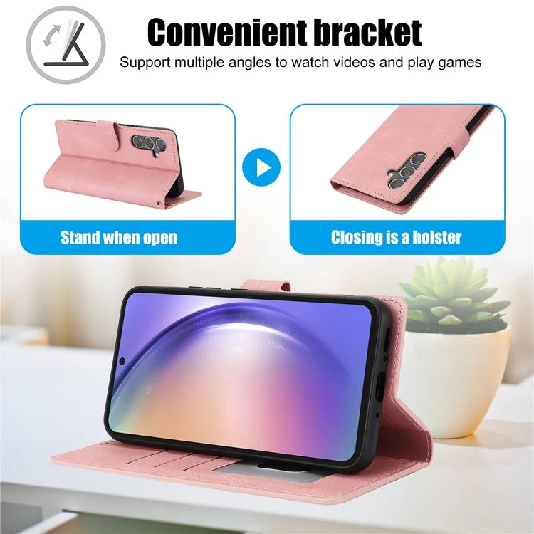 For Samsung Galaxy A55 5G Phone Case Wallet Leather Stand Cover