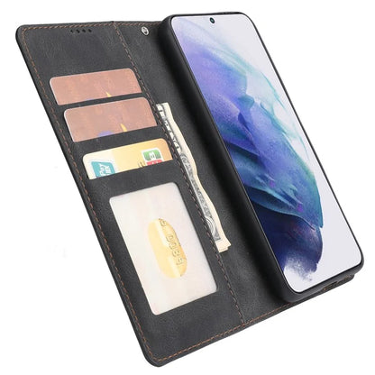 For Samsung Galaxy S24+ Leather Case Wallet Stand Classic Phone Cover