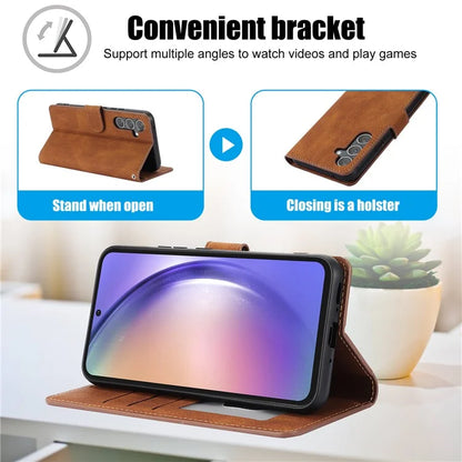For Samsung Galaxy A35 5G Fantasy Leather Wallet Cover Phone Stand Case