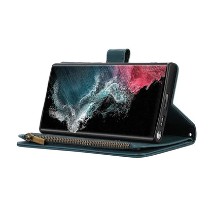 For Samsung Galaxy S21 Ultra 5G Cell Phone Case Rhombus Imprint Leather Wallet Cover with Wrist strap