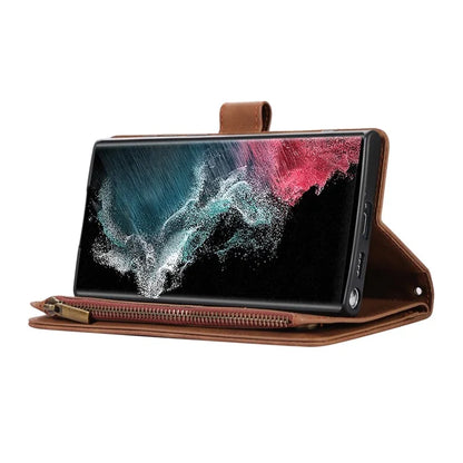 For Samsung Galaxy S21 Ultra 5G Cell Phone Case Rhombus Imprint Leather Wallet Cover with Wrist strap