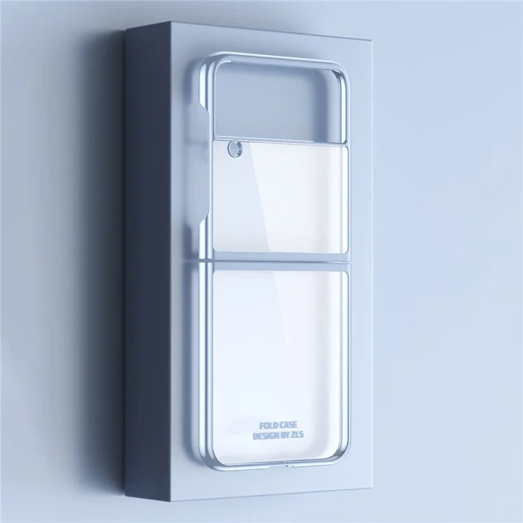 For Samsung Galaxy Z Flip4 5G Clear Phone Case Electroplating Frame Cover