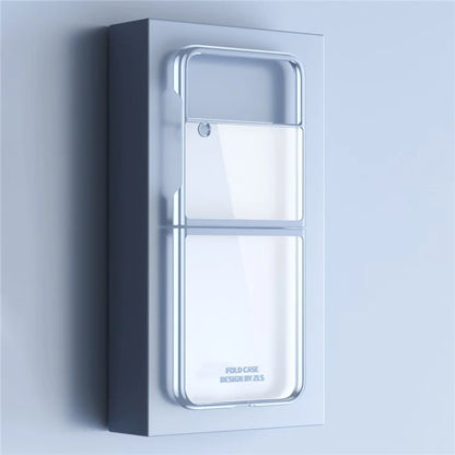For Samsung Galaxy Z Flip4 5G Clear Phone Case Electroplating Frame Cover