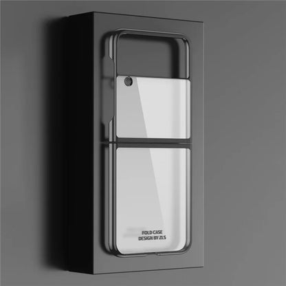For Samsung Galaxy Z Flip4 5G Clear Phone Case Electroplating Frame Cover