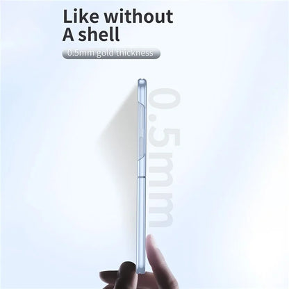 For Samsung Galaxy Z Flip4 5G Clear Phone Case Electroplating Frame Cover