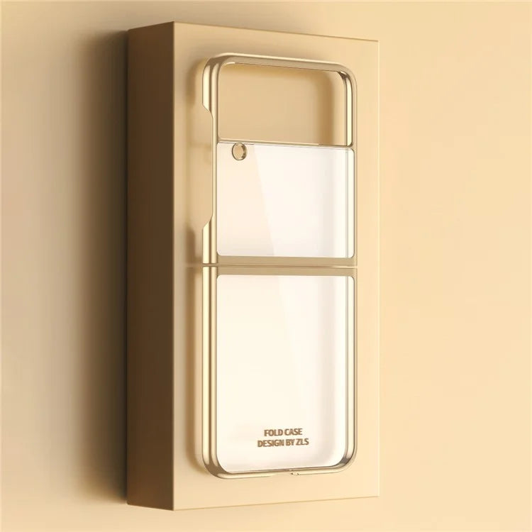 For Samsung Galaxy Z Flip4 5G Clear Phone Case Electroplating Frame Cover