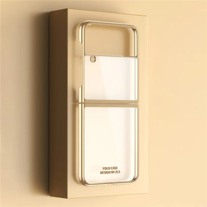 For Samsung Galaxy Z Flip4 5G Clear Phone Case Electroplating Frame Cover