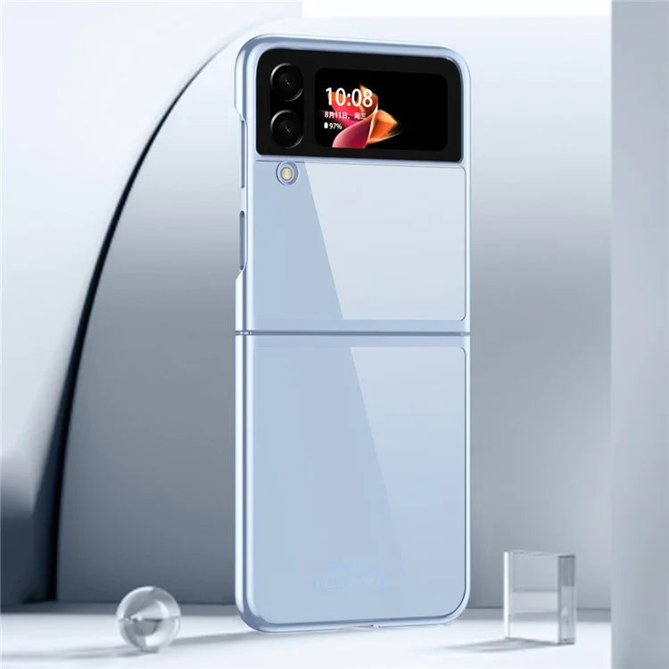For Samsung Galaxy Z Flip4 5G Clear Phone Case Electroplating Frame Cover