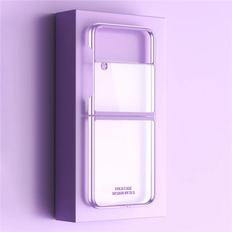 For Samsung Galaxy Z Flip4 5G Clear Phone Case Electroplating Frame Cover