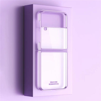 For Samsung Galaxy Z Flip4 5G Clear Phone Case Electroplating Frame Cover
