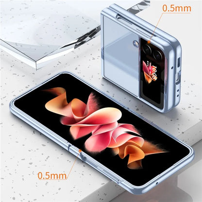 For Samsung Galaxy Z Flip4 5G Clear Phone Case Electroplating Frame Cover