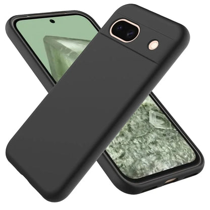 For Google Pixel 8a Cell Phone Case Soft Lining Scratch-proof Liquid Silicone Cover with Strap