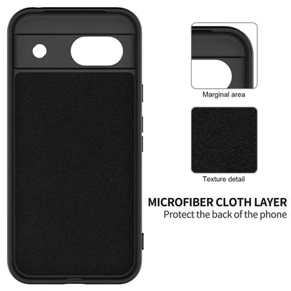 For Google Pixel 8a Cell Phone Case Soft Lining Scratch-proof Liquid Silicone Cover with Strap