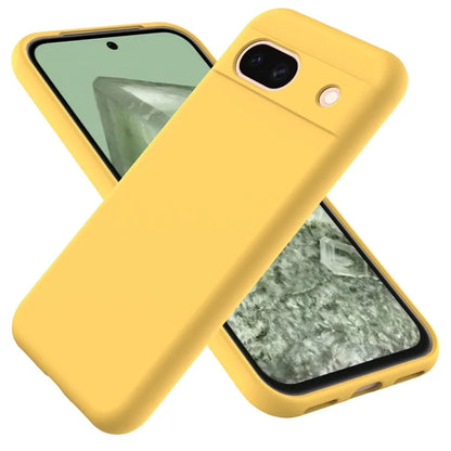 For Google Pixel 8a Cell Phone Case Soft Lining Scratch-proof Liquid Silicone Cover with Strap