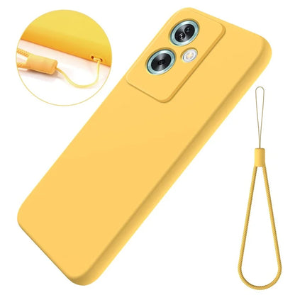 Cell Phone Case for Oppo A79 5G / A2 5G Shell Liquid Silicone+Soft Lining Anti-Scratch Cover