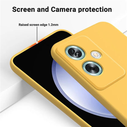 Cell Phone Case for Oppo A79 5G / A2 5G Shell Liquid Silicone+Soft Lining Anti-Scratch Cover