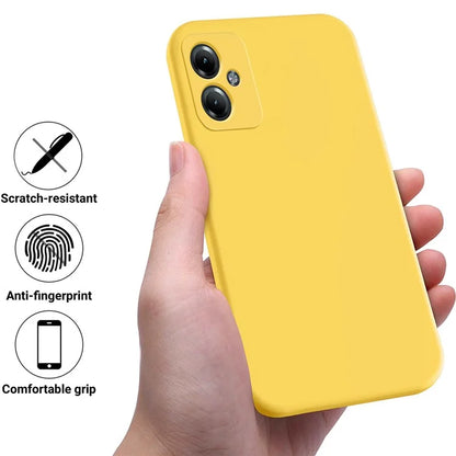 For Motorola Moto G54 Power Edition Phone Case Smooth Liquid Silicone+Soft Lining Protective Shell