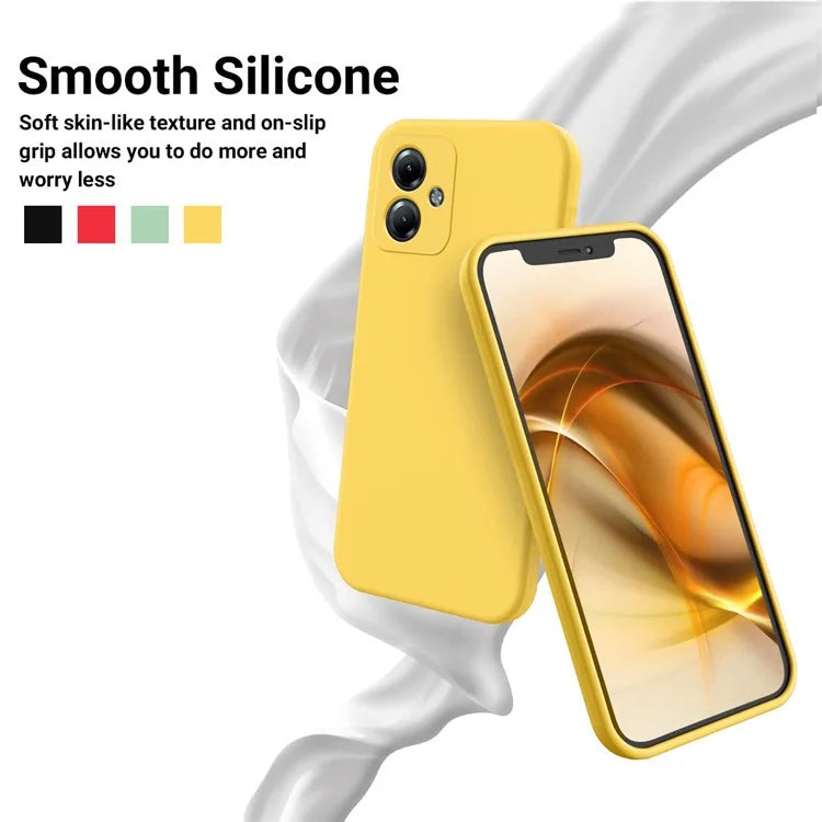 For Motorola Moto G54 Power Edition Phone Case Smooth Liquid Silicone+Soft Lining Protective Shell