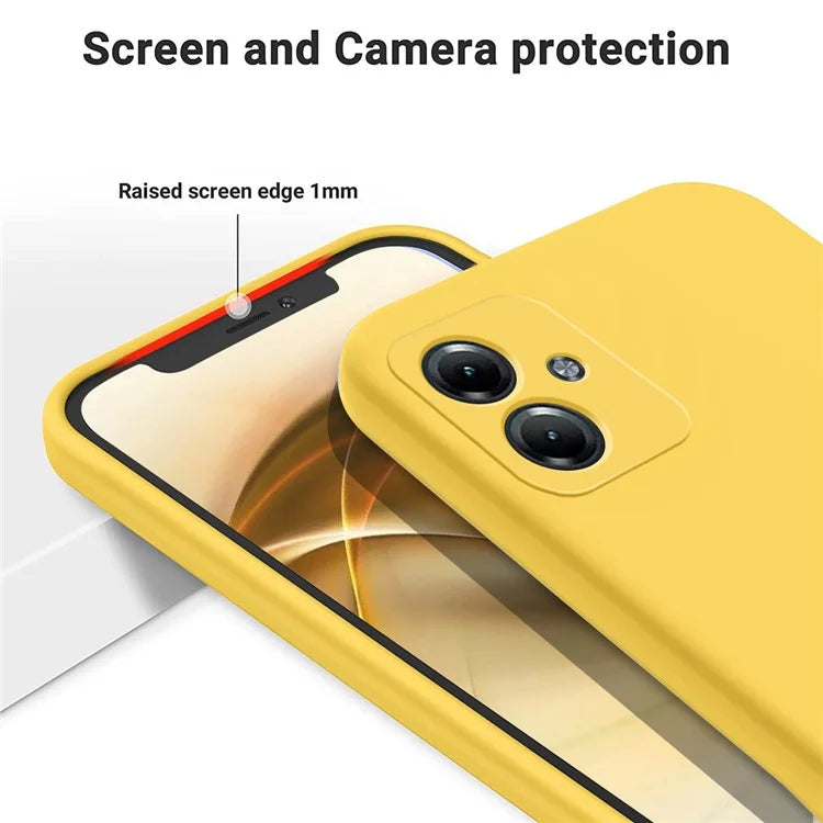 For Motorola Moto G54 Power Edition Phone Case Smooth Liquid Silicone+Soft Lining Protective Shell