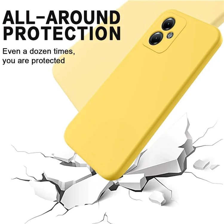 For Motorola Moto G54 Power Edition Phone Case Smooth Liquid Silicone+Soft Lining Protective Shell