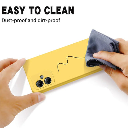 For Motorola Moto G54 Power Edition Phone Case Smooth Liquid Silicone+Soft Lining Protective Shell